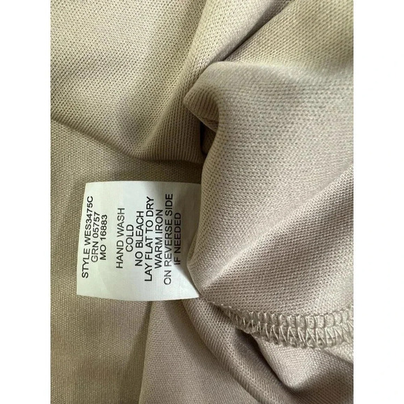 Anthropologie Fig & Flower Sz M Mesh Top Olive Brown Embroidered Floral Boho - Picture 8 of 12